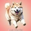 Akita Dog Birthday Card For Nanna