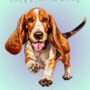 Basset Hound Dog Fathers Day Card For Grandpa