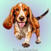 Basset Hound Dog Mothers Day Card For Nanna