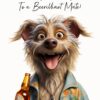 Birthday Card for Mate (Funny Beer Dog 2)