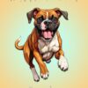 Boxer Dog Fathers Day Card For Grandpa