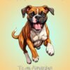 Boxer Dog Mothers Day Card For Nan