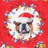 Bulldog Dog Christmas Card (Happy Woofmas