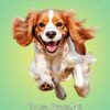 Cavalier King Charles Spaniel Dog Mothers Day Card For Nan