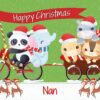 Christmas Card For Nan (Green Animals)
