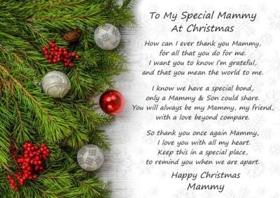 Christmas Verse Poem Greeting Card (Special Mammy