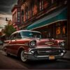 Classic Vintage Car Birthday Card for Grandson