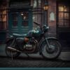 Classic Vintage Motorbike Birthday Card for Grandson