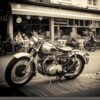 Classic Vintage Motorbike Birthday Card for Grandson
