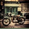 Classic Vintage Motorbike Birthday Card for Grandson