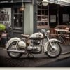 Classic Vintage Motorbike Birthday Card for Grandson