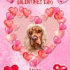 Cocker Spaniel Dog Valentines Day Card (Happy Valentines