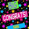 Congratulations Card For Nan (Stars)