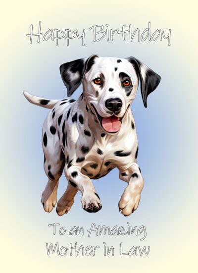 Dalmatian Dog Birthday Card For Mother in Law