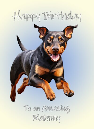 Doberman Dog Birthday Card For Mammy