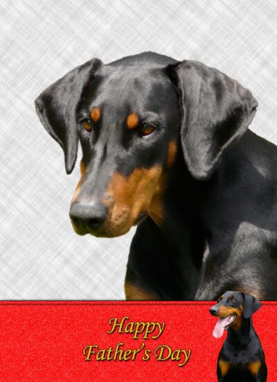 Doberman Fathers Day Card