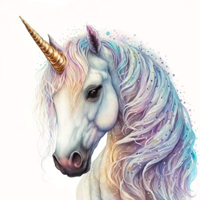 Fantasy Unicorn Art Square Greeting Card