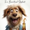 Fathers Day Card for Stepdad (Funny Beer Dog)