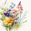 Flowers Art Blank Greeting Card