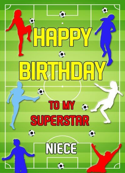 Football Birthday Card For Niece