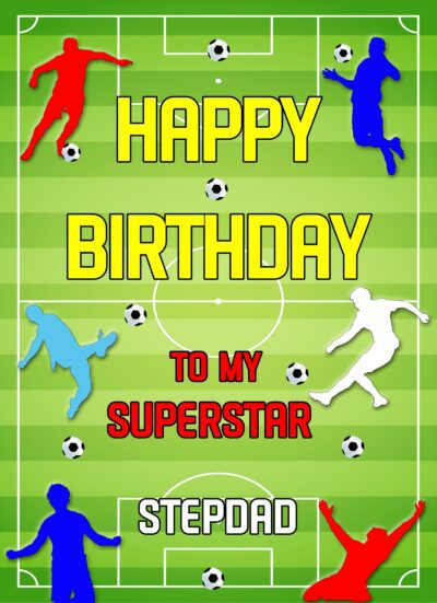 Football Birthday Card For Stepdad