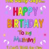 From The Bump Pregnancy Birthday Card (Mummy