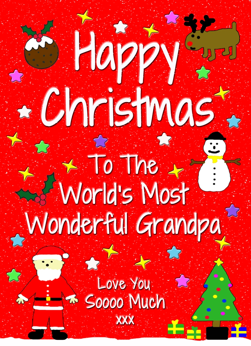 From The Grandkids Christmas Card (Grandpa) - From The Grandkids Christmas Card Grandpa 3 From The Grandkids Christmas Card (Grandpa)