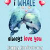Funny Pun Romantic Anniversary Card for Wife (Whale)