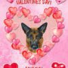 German Shepherd Dog Valentines Day Card (Happy Valentines