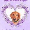 Golden Labrador Dog Mothers Day Card (Happy Mothers