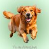 Golden Retriever Dog Mothers Day Card For Mommy