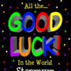Good Luck Card for Stepmum (Black)