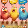 Grandmother 100th Birthday Card (Funny Birds Surprised)