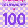 Grandmother 100th Birthday Card (Purple Spots)