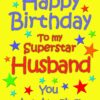 Husband Birthday Card (Yellow)