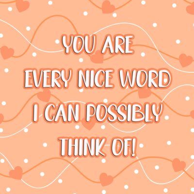 Inspirational Motivational Greeting Card (Every Nice Word)