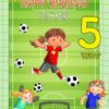 Kids 5th Birthday Football Card for Sister
