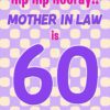 Mother in Law 60th Birthday Card (Purple Spots)