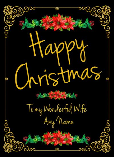 Personalised Christmas Card For Wife (Wonderful)