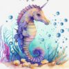 Personalised Fantasy Seahorse Greeting Card (Birthday