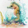 Personalised Fantasy Seahorse Greeting Card (Birthday