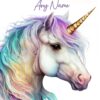 Personalised Fantasy Unicorn Greeting Card (Birthday