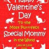 Personalised From The Cat Valentines Day Card (Special Mommy)