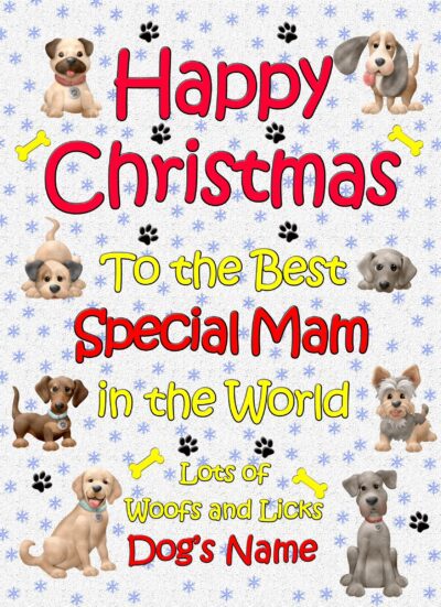 Personalised From The Dog Christmas Card (Human Mam