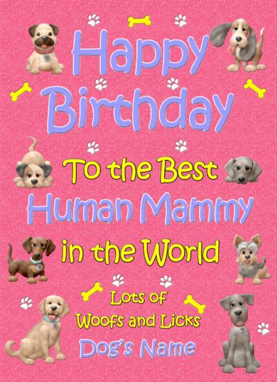 Personalised From The Dog Happy Birthday Card (Pink