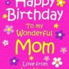 Personalised Mom Birthday Card (Cerise)