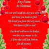 Personalised 'Our Special Grandson' Verse Poem Christmas Card (Red)