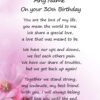 Personalised Romantic Birthday Verse Poem Card (Soulmate