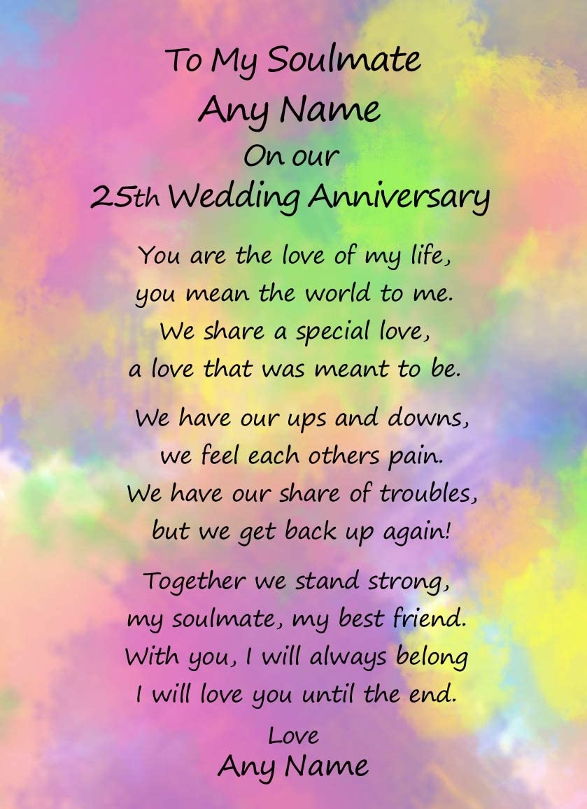 Personalised Romantic Wedding Anniversary Card (Soulmate, Any Year) - Personalised Romantic Wedding Anniversary Card Soulmate Any Year 6 3 Personalised Romantic Wedding Anniversary Card (Soulmate