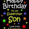 Personalised Son Birthday Card (Black)